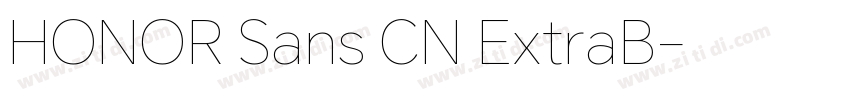 HONOR Sans CN ExtraB字体转换